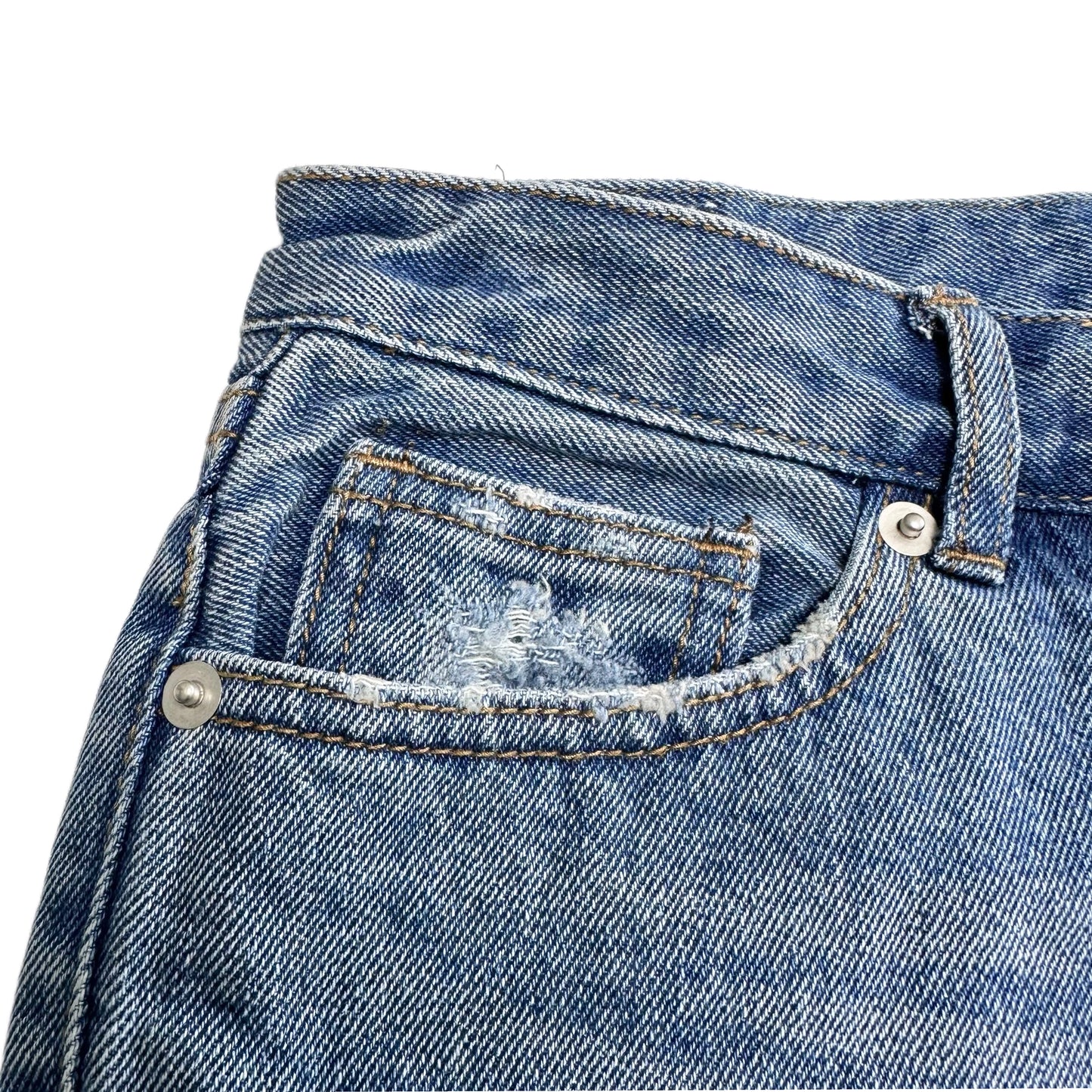 Classic Low-Rise Denim Shorts - Premium Washing & Distressing Process - YKK Zipper & Authentic Mall Hangtag - Y2K Women’s Trendy Streetwear