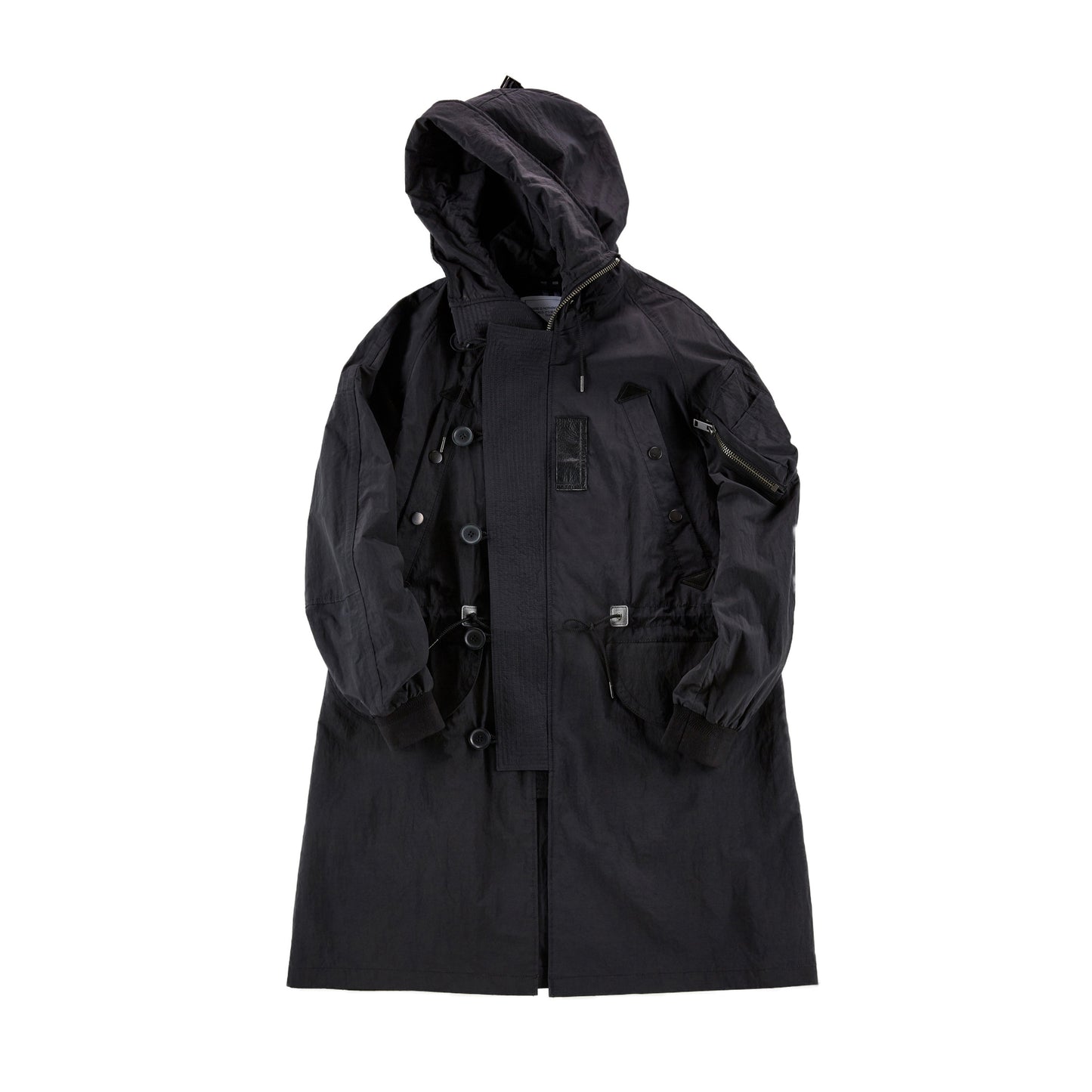 Designer Inspired Oversized Trench Coat｜Windproof Hooded Jacket with Real Leather Details｜Unisex Luxury Classic