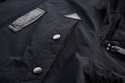 Designer Inspired Oversized Trench Coat｜Windproof Hooded Jacket with Real Leather Details｜Unisex Luxury Classic